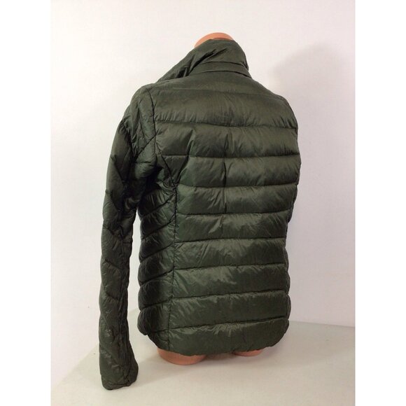 Uniqlo Ultra Light Down Jacket Green Packable Puffer Coat Winter Womens Small - Picture 6 of 7